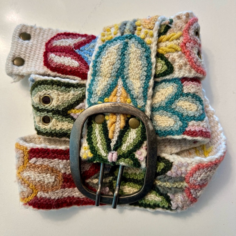 Pistil Embroidered Belt size M